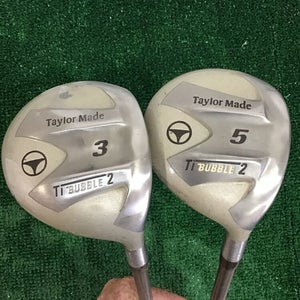 TaylorMade Ti Bubble-2 Fairway Woods Set 3 & 5 With Ladies Graphite Shafts