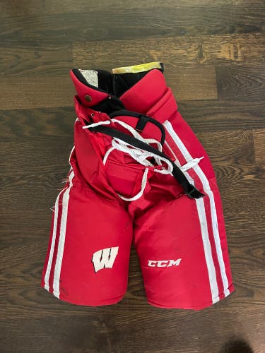 University of Wisconsin Badgers Used Senior +1 Small CCM Hockey Pants