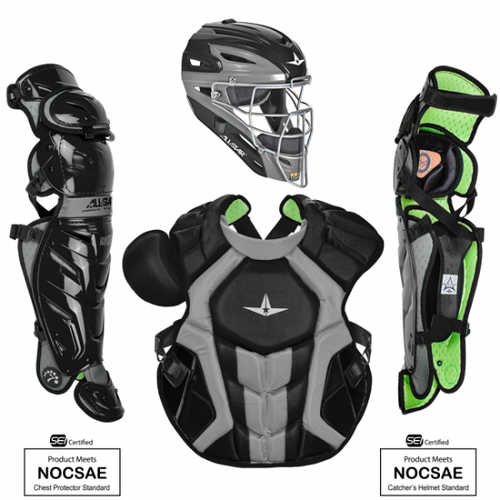 All Star System 7 Axis Intermediate 13-16 Catchers Gear Set - Black