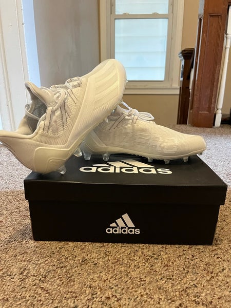 White Rutgers Lacrosse Team issued Adult New Men's Cleats Size 9.5 (Women's 10.5) Adidas