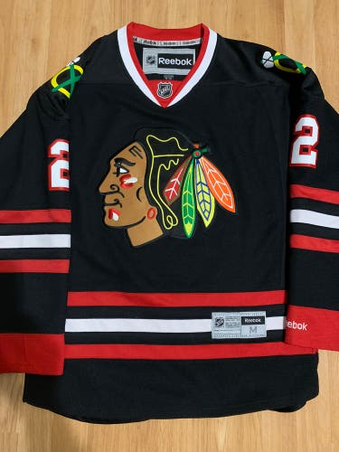 Reebok Duncan Keith Chicago Blackhawks NHL Hockey Jersey Black Alternate M