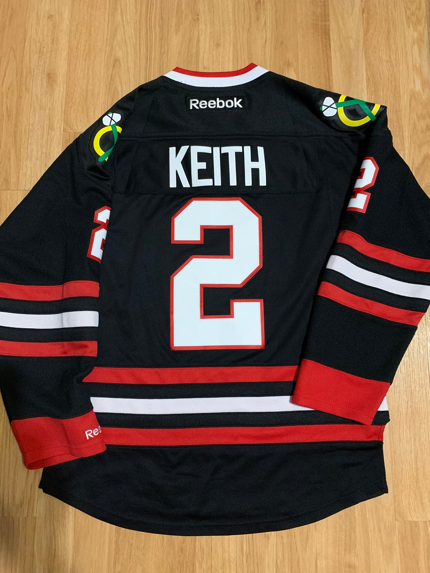 Reebok Duncan Keith Chicago Blackhawks NHL Hockey Jersey Black