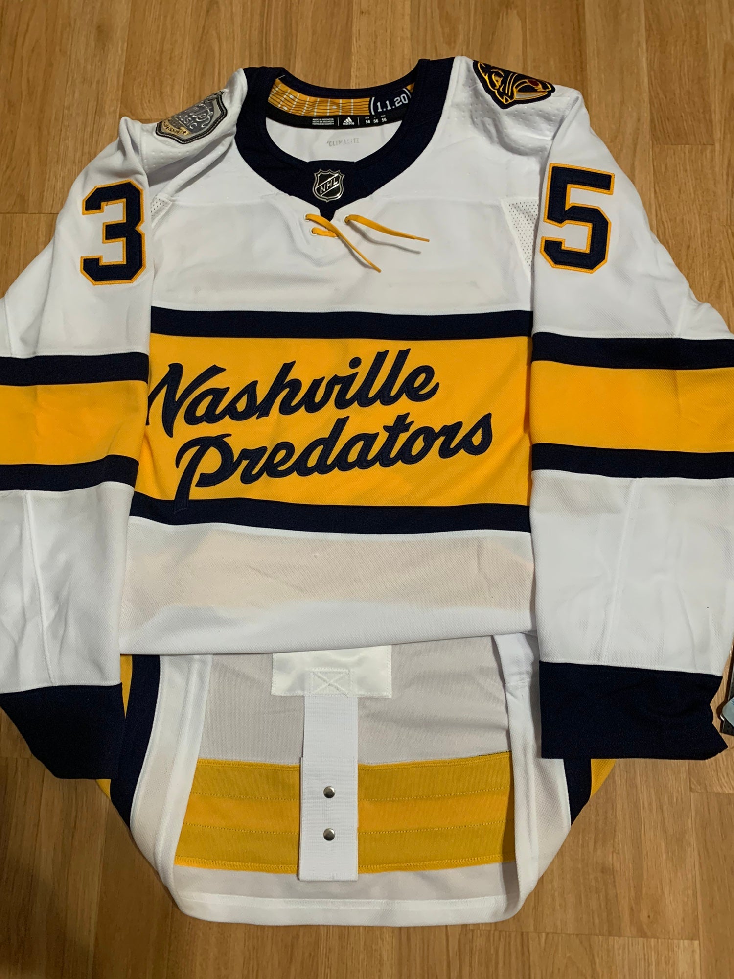 Nashville Predators Adidas Authentic Jersey Road/White - Nashville