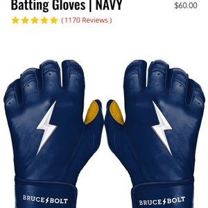 Youth Large Bruce Bolt Batting Gloves