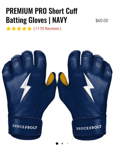 Youth Large Bruce Bolt Batting Gloves