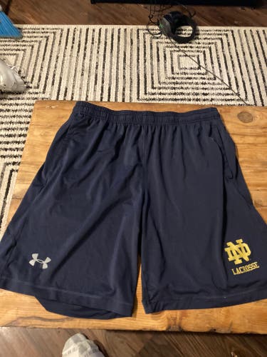 Blue Notre Dame Lacrosse Team Shorts