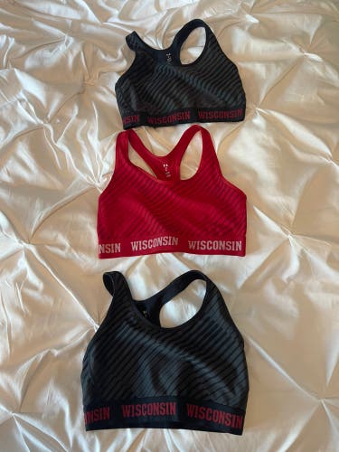 New Wisconsin Badgers sports bras (All 3)
