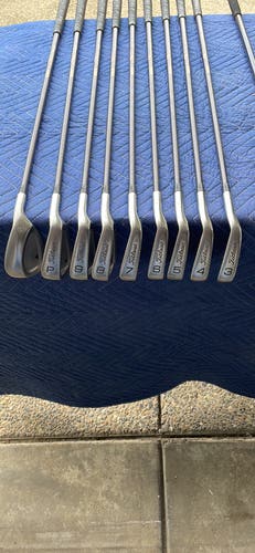 MENS Used Titleist Right Handed dci Iron Set Stiff Flex 9 Pieces Graphite Shaft