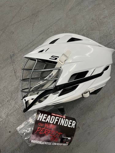 White Cascade S Lacrosse Helmet