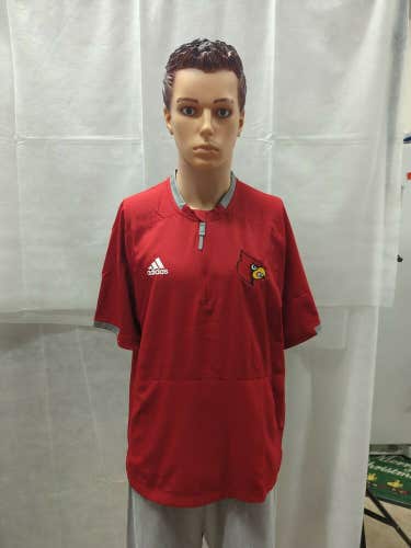 Louisville Cardinals Adidas Baseball Short Sleeve 1/4 Zip M NCAA