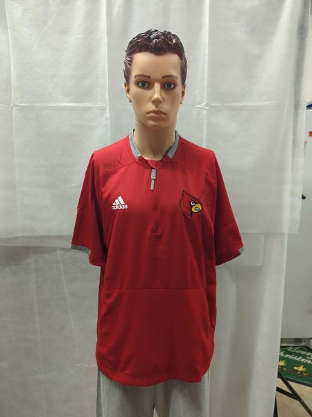 Adidas Louisville Cardinals Football 1/4 Zip Windbreaker Jacket