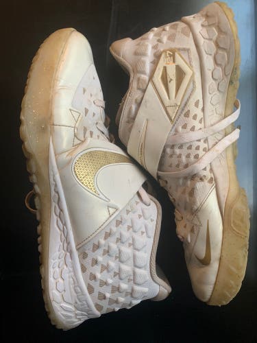 White Men's Turf Cleats High Top Trout