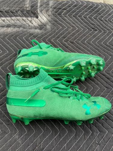 Under Armour Green Suede Cleats