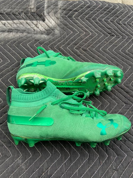 Under Armour Green Suede Cleats