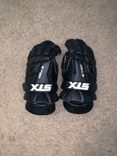Used Player's STX 13" Cell III Lacrosse Gloves