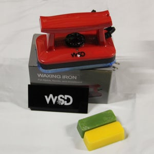 NEW Ski Snowboard Wax Iron tuning iron + yellow and green wax + WSD wax scraper 5"