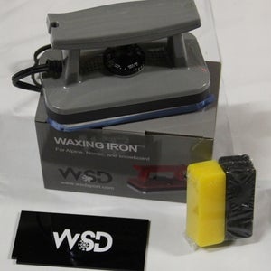 NEW Ski Snowboard Waxing GRAY Iron tuning iron + yellow / black wax + wax scraper 5"