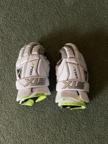 Used Player's STX  Cell V Lacrosse Gloves SIZE LARGE