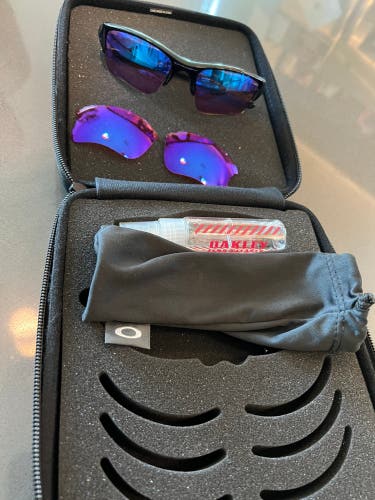 Oakley Flakjacket Prism Golf Sunglasses With Extra Trail Lens And Case