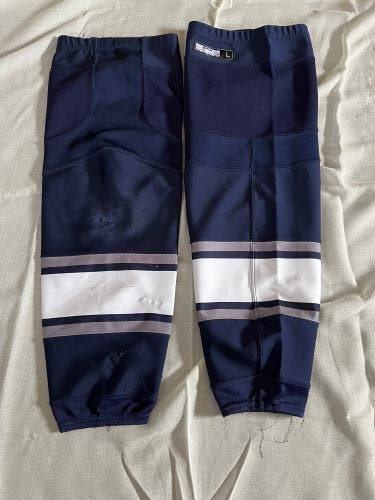 Worcester Railers Blue Sr Lg CCM Pro Stock Socks