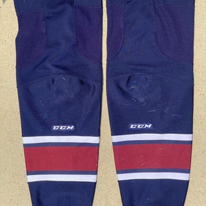 CCM Edge Style Pro Stock Hockey Socks Navy Blue Tulsa Oilers 8248