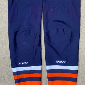 CCM Edge Style Pro Stock Hockey Socks Navy Blue Oilers 8250