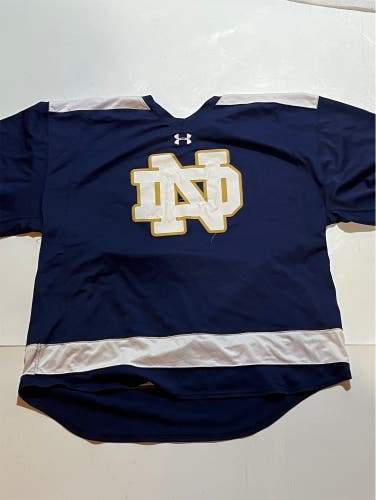 Goalie Cut - Blue Notre Dame Practice Jerseys - Used