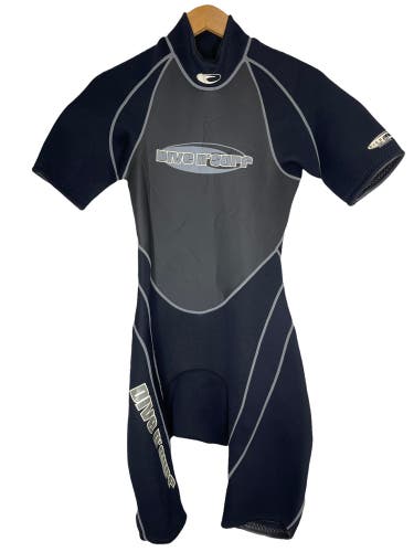 Dive N Surf Mens Spring Shorty Wetsuit Size Medium 2/2 Titanium