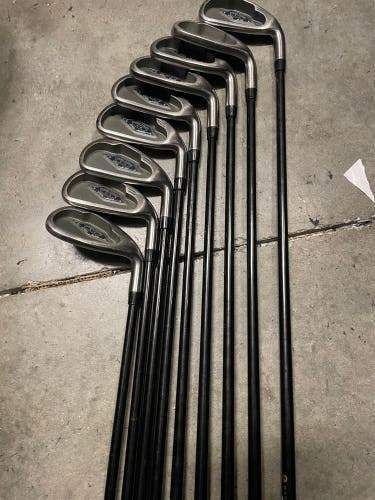 Golf Clubs Turbo Power X6 Irons  9 Pc set  shaft S Flex