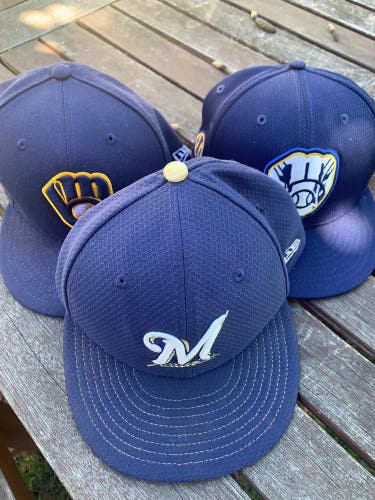 3 New Era Brewers Hats