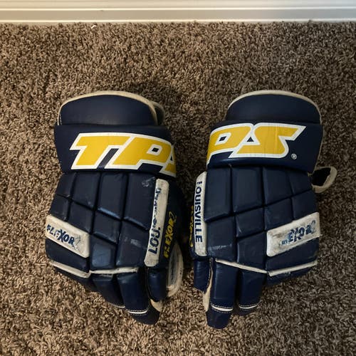 Louisville TPS 14" full grain leather hockey gloves. Brand new palms $90 value