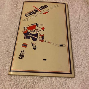 Vintage Washington Capitals NHL 1977-1978 Media Guide
