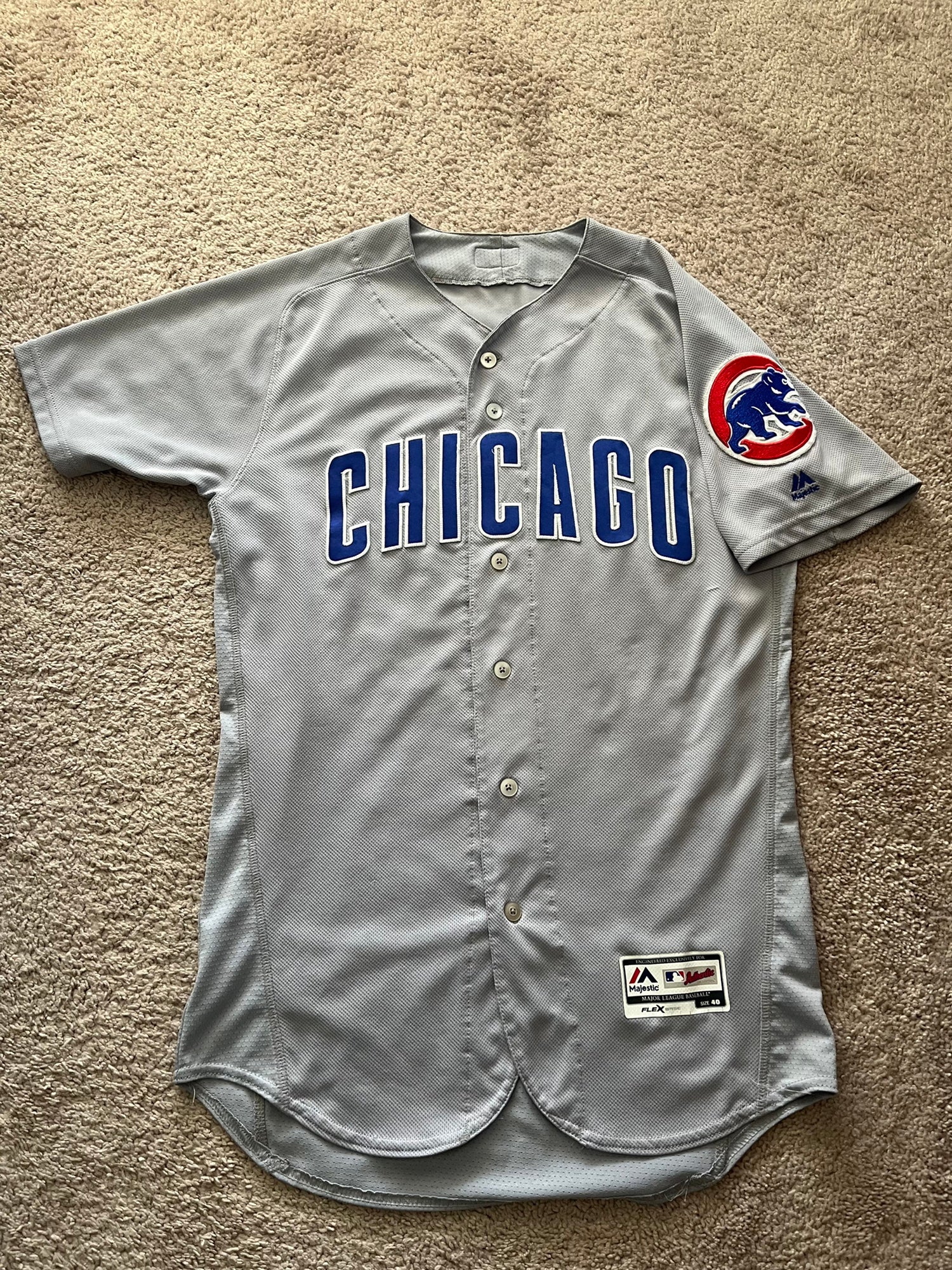 Chicago Cubs Majestic Blue V Neck Blank Jersey men's Size