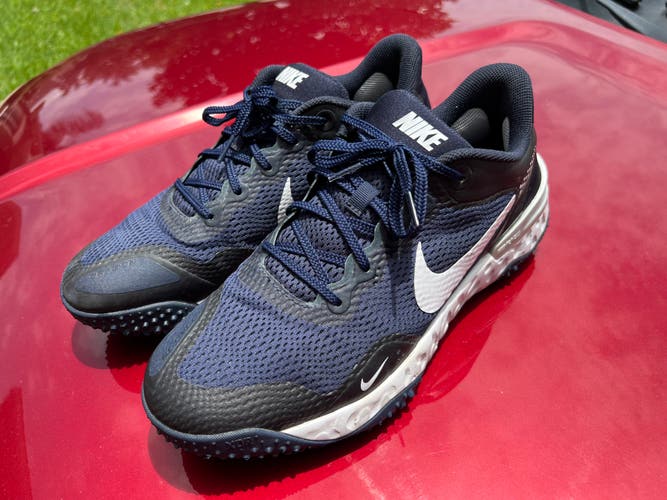 Nike Alpha Hurache 3 Baseball Turf Shoes Size 10.5 , Navy Blue