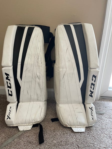 Used 24" CCM Y Flex Goalie Leg Pads