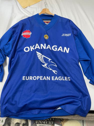 Blue Used XL Pro Stock Jersey / Okanagan / USPHL Premier
