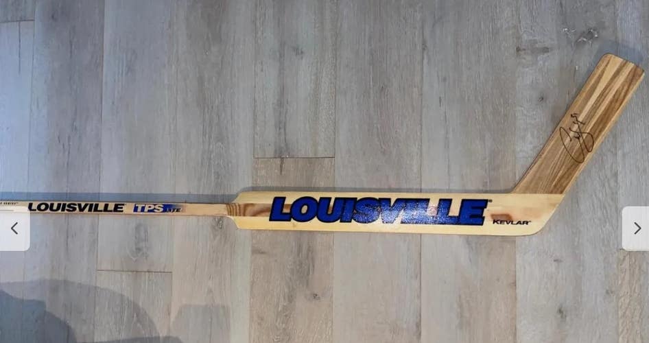 CUJO Curtis Joseph Autographed Louisville Hockey Goal Stick