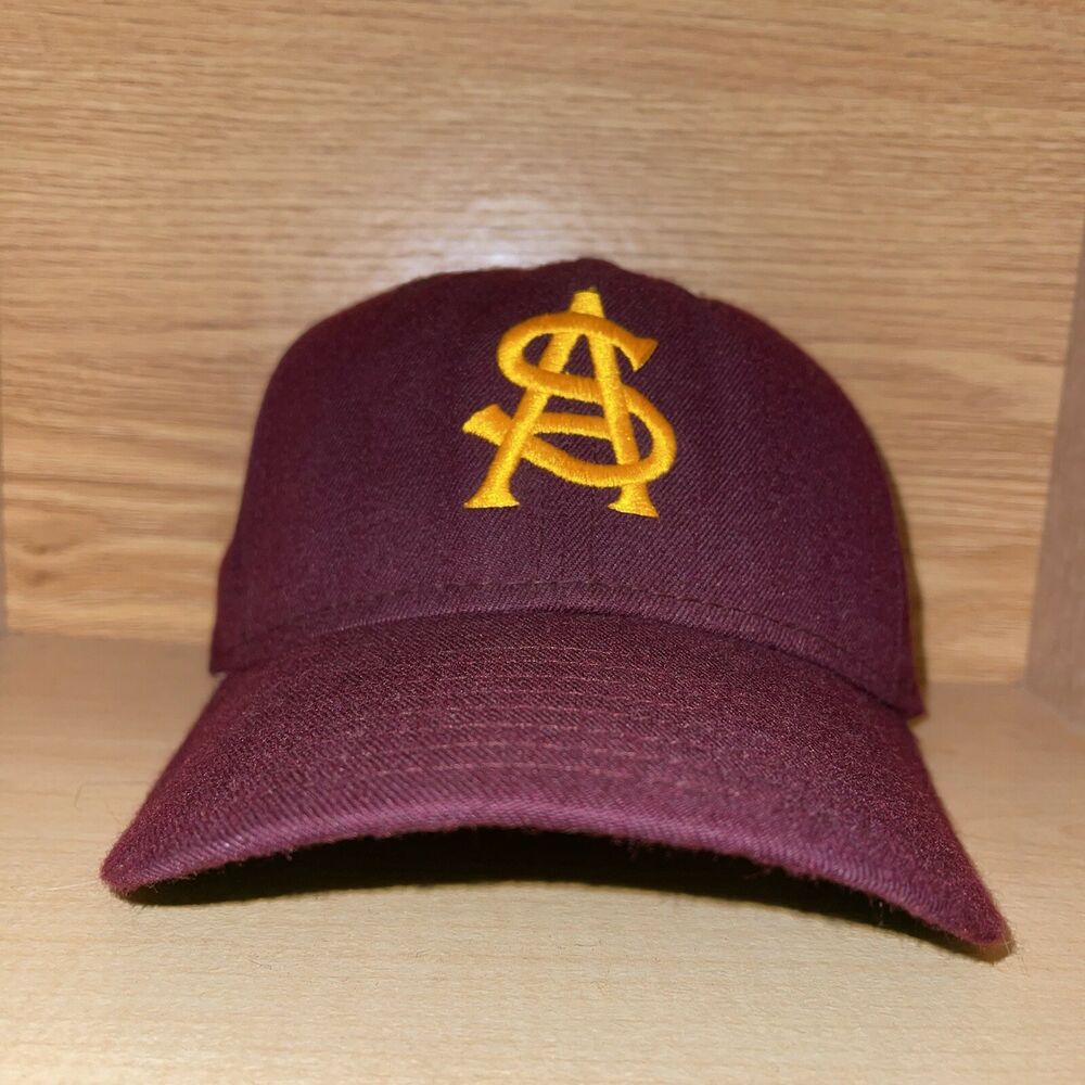 Vintage Arizona State Sun Devils Hat Cap Fitted 7 1/4 New Era Pro Model ASU Red
