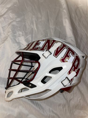 University Of Denver Warrior Burn White Lacrosse Helmet (Small)