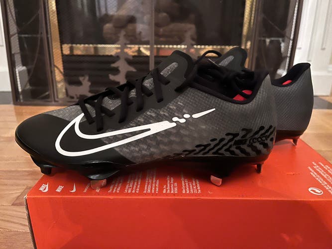 Nike React Vapor Ultrafly Elite 4 Metal Baseball Cleats Size 11 Black/Grey/White