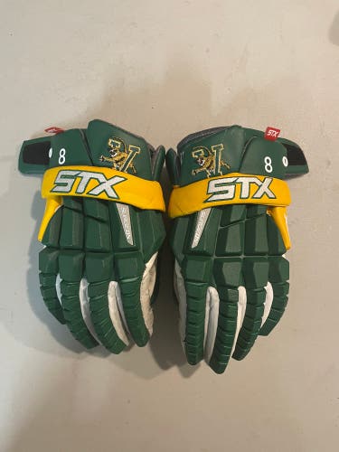 Used UVM Player's STX  Surgeon 700 Lacrosse Gloves