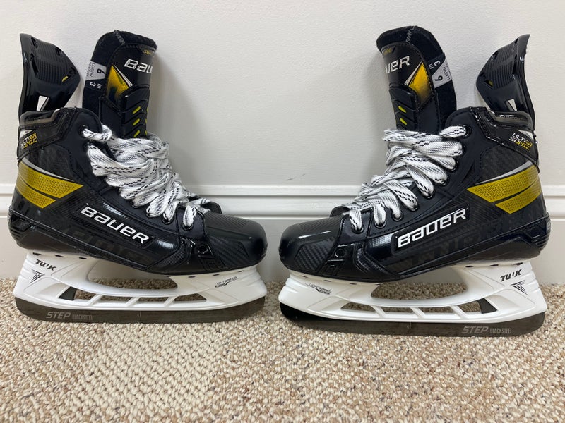 New Bauer Ultrasonic Skates Size 6 Fit 3 Step Blacksteel