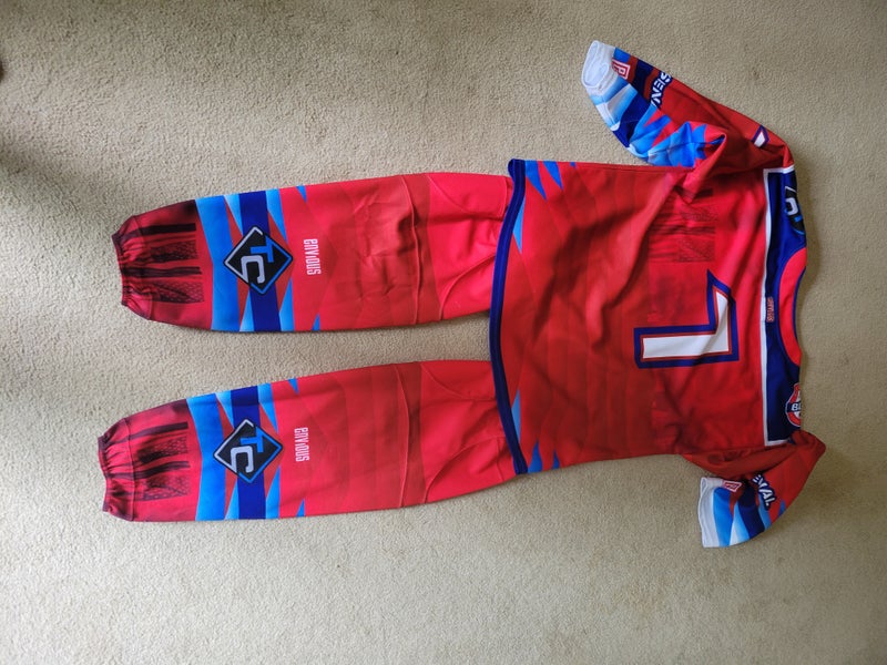 Red 9/11 Memorial jersey (XL) and socks (30 in) #7
