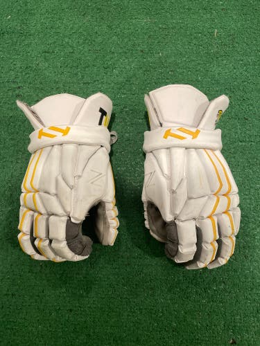Towson White True Lacrosse Gloves