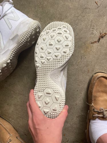 White Men's Turf Cleats High Top Freeze