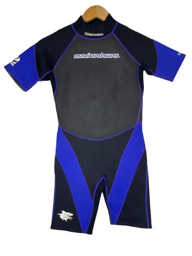 Maui & Sons Childs Shorty Spring Wetsuit Youth Size 14 Titanium 2/2