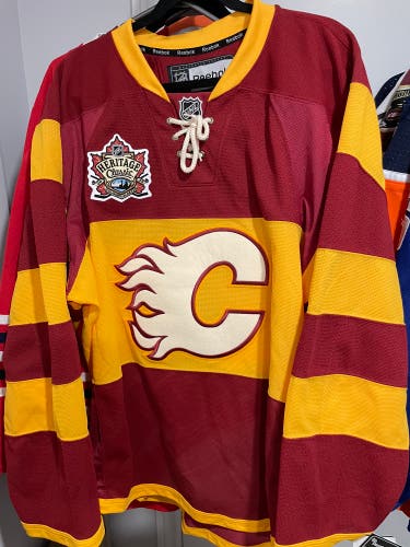New Pro calgary flames heritage classic jersey 2011 size 52