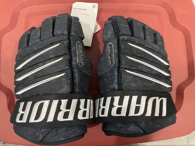 New WARRIOR black Camo Alpha QX SE Hockey Gloves- Sr