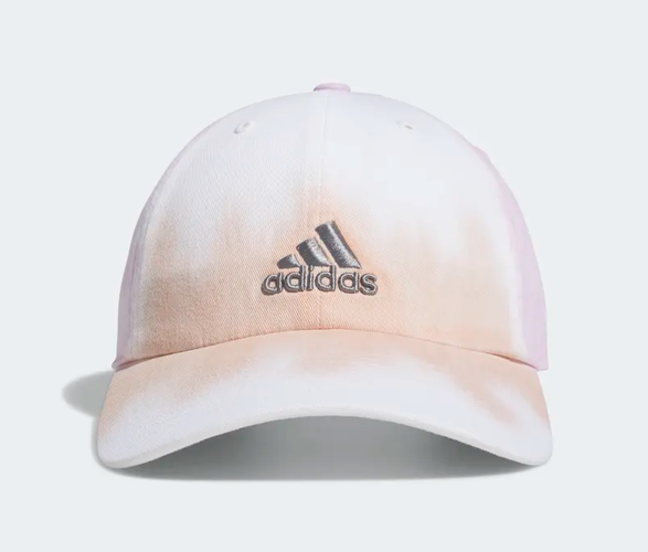 adidas Women's Embroidered Adjustable "Vapour Pink" Color Wash Baseball Hat New