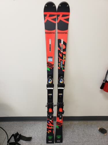 Unisex 2022 Racing Rossignol Hero Athlete SL Titanal 157 Skis With Look SPX15 Bindings